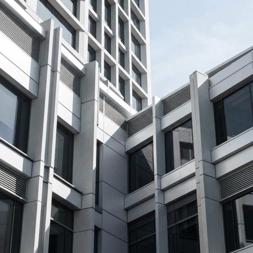 Abstract architectural detail representing a modern corporate structure